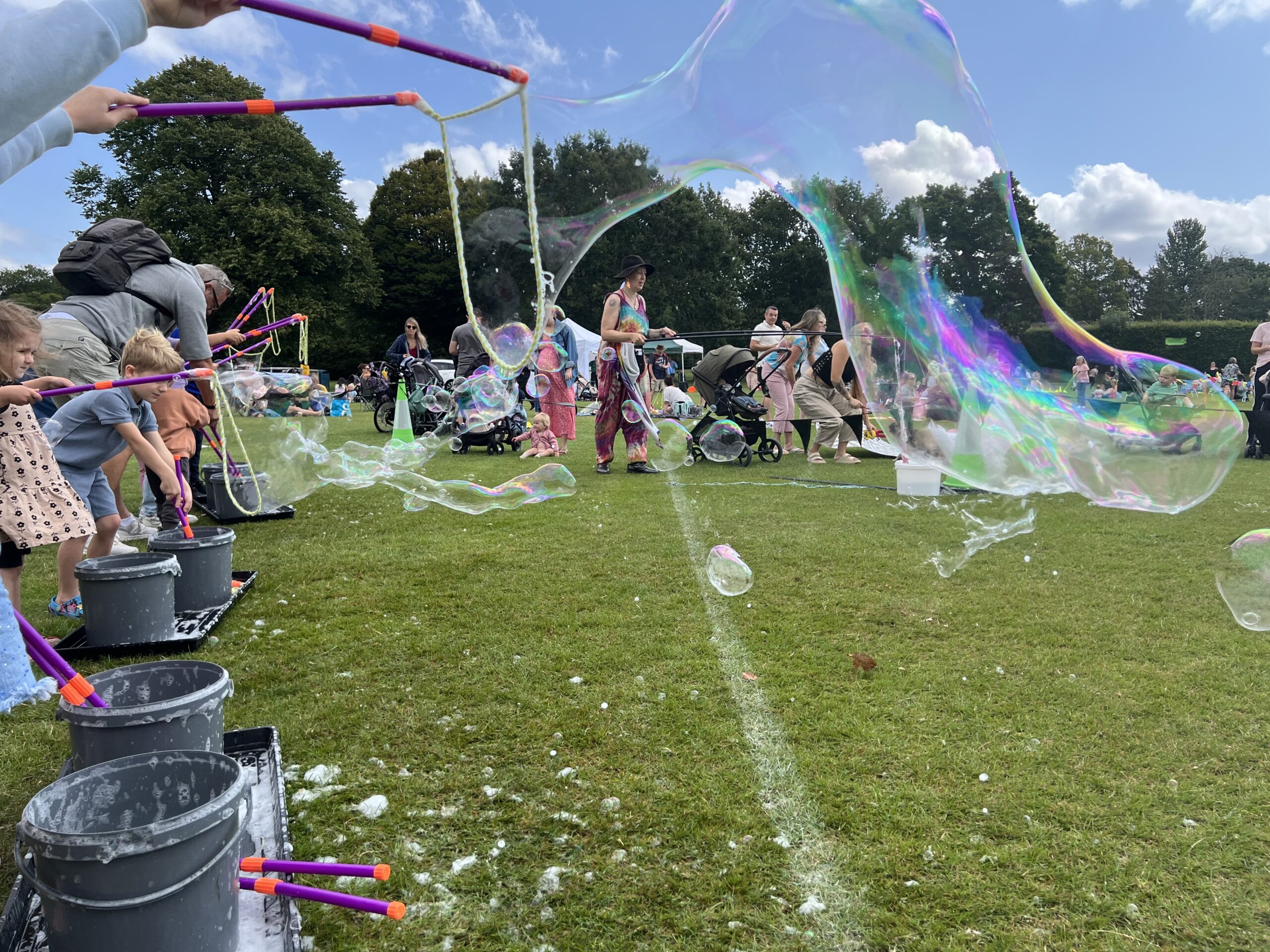 Picnic in Park Bubble Blowing
