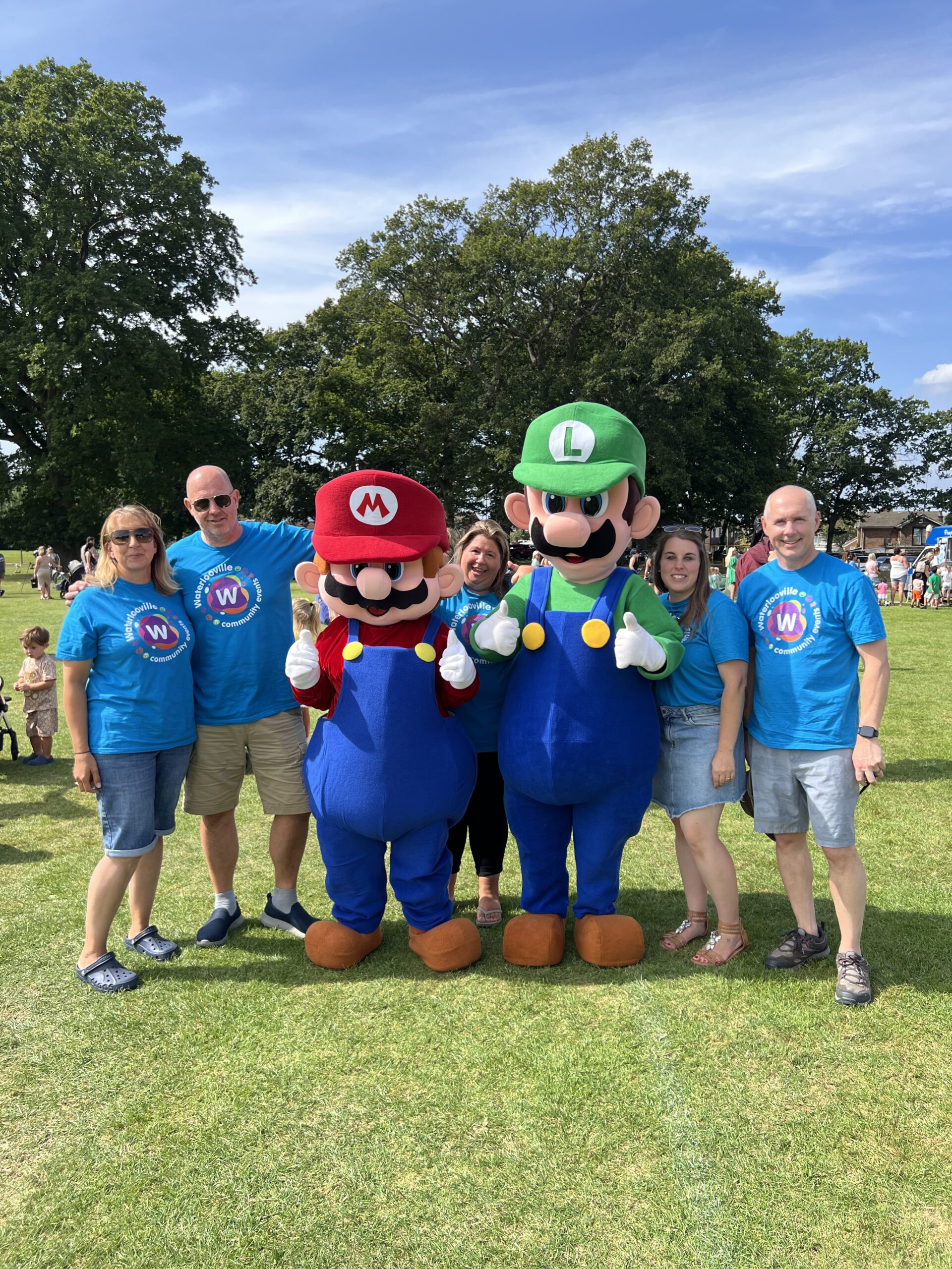 Picnic in Park Mario and Luigi and the team
